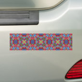 Glas in lood Paars Kaleidoscoop Bumpersticker (Op auto)