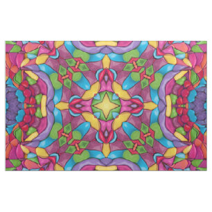 Glas in lood Paars Kaleidoscoop Stof