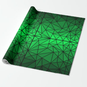 Glas in lood patroon 01.Green.Black Line BG Cadeaupapier