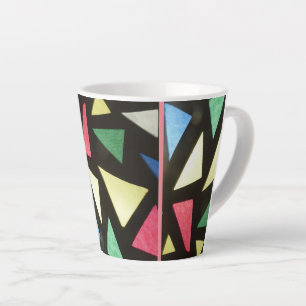 Glas in lood Patrooncust. Rood-roze latte Mok