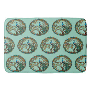 Glas in lood Peacock Autumn Tree Badmat