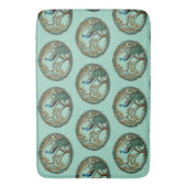 Glas in lood Peacock Autumn Tree Badmat (Voorkant Verticaal)