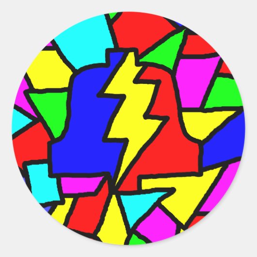 GLAS IN LOOD PLA RONDE STICKER (Voorkant)