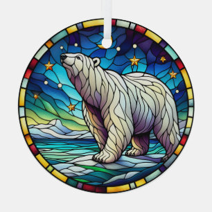 Glas in lood Polar Beer Ornament