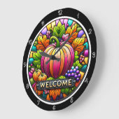 Glas in lood pompoen grote klok (Hoek)