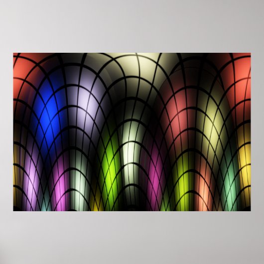 Glas in lood Poster afdrukken (Voorkant)