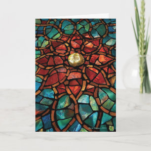 Glas in lood Prettige feestdagen Kaart Mosaic