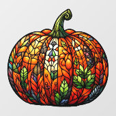Glas in lood Pumpkin Window Cling Raamsticker (Vel)