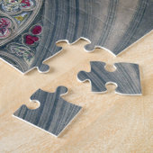 Glas in lood raam kathedraal kerkafbeelding legpuzzel (Zijkant)