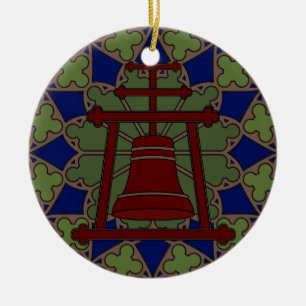 Glas in lood Raincross Tri Design Keramisch Ornament