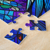 Glas in lood Raven Legpuzzel (Zijkant)