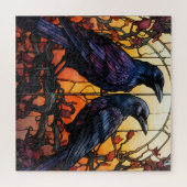 Glas in lood Ravens Legpuzzel (Horizontaal)