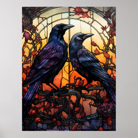 Glas in lood Ravens Poster (Voorkant)