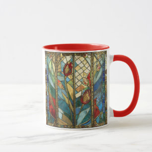 Glas in lood Red Chief Poppies bij zonsopgang Mok