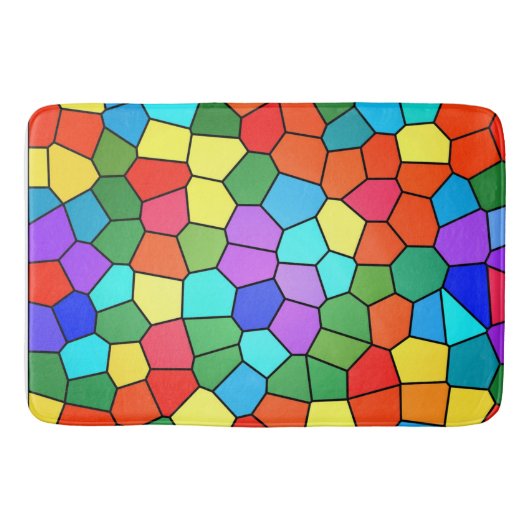 Glas in lood regenboog badmat (Voorkant)