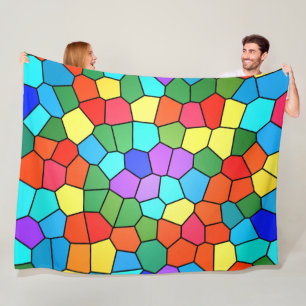 Glas in lood regenboog fleece deken