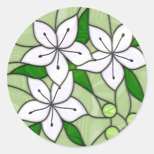 Glas-in-lood Ronde Stickers