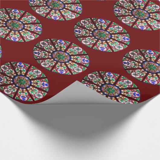 Glas in lood Round Church Window Cadeaupapier (Hoek)