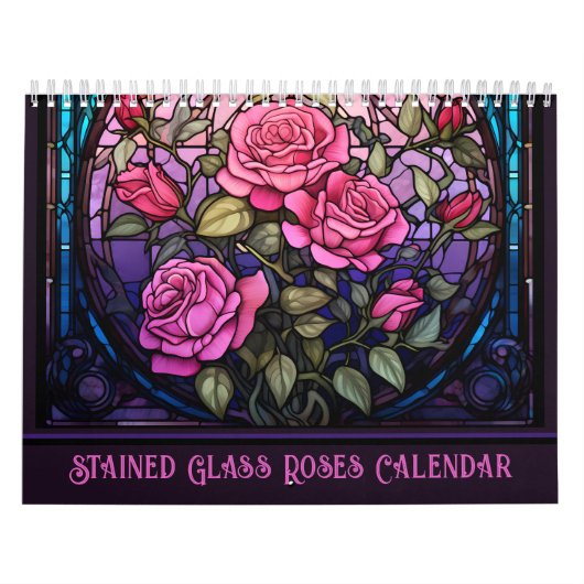 Glas in lood Rozen Bloemen Kalender (Hoes)