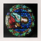 Glas in lood Saint Cecilia Round Legpuzzel (Horizontaal)