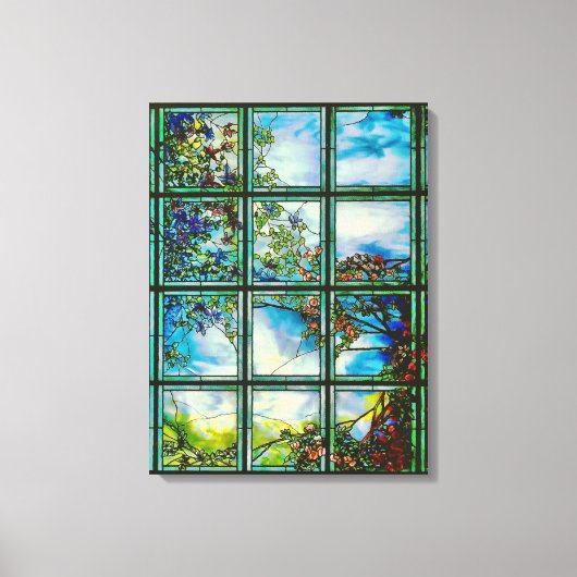 Glas in lood Schilderachtig landschap Canvas Afdruk (Voorkant)