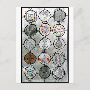 Glas in lood schilderen briefkaart