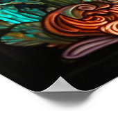 Glas in lood Seahorse Poster (Hoek)