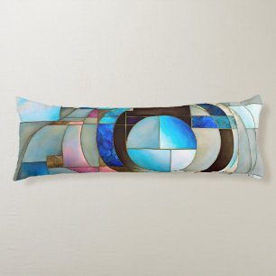 "Glas in lood Serenade" Kleurrijke Abstracte kunst Lichaamskussen