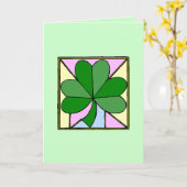 Glas in lood Shamrock Kaart (Gele Bloem)