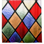 Glas in lood Shower Curtain Douchegordijn (Voorkant)