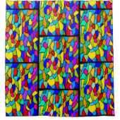 Glas in lood Shower Curtain Douchegordijn (Voorkant)