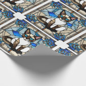 Glas in lood Siamese kat inpakpapier (Hoek)