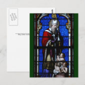 Glas in lood Sint-Nicolaas Blessings Briefkaart (Voorkant / Achterkant)