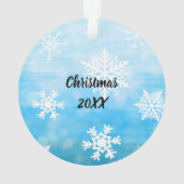 Glas in lood Snowflake Kerstmis Mandala Ornament (achterkant)