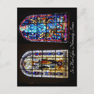 Glas in lood - St. Mere Eglise Briefkaart