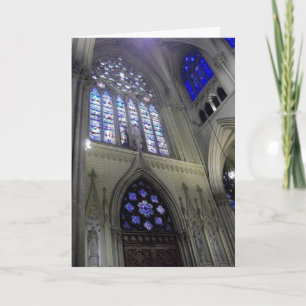 Glas in lood, St. Patrick's Cathedral (NYC) Feestdagen Kaart