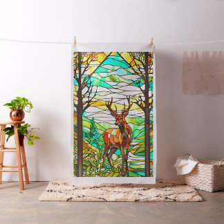 Glas in lood Stag in Meadow Cheater Quilt Panel Stof