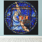 Glas in lood stijl Nativiteit Canvas Afdruk (Insitu (Houten vloer))