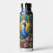 Glas in lood stijl Peacock Waterfles (Links)