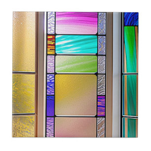 Glas in lood-stijlpatroon tegeltje
