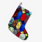 Glas in lood stoppen kleine kerstsok (Voorkant (Hangend))