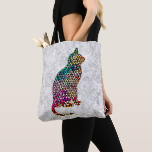 Glas in lood Style Cat Art  Bag Tas