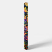 Glas in lood Style Peacock Stoere iPhone Case (Achterkant / Links)