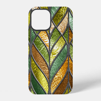 Glas-in-lood textuur: Kleurrijke 3D elegantie. iPhone 12 Hoesje