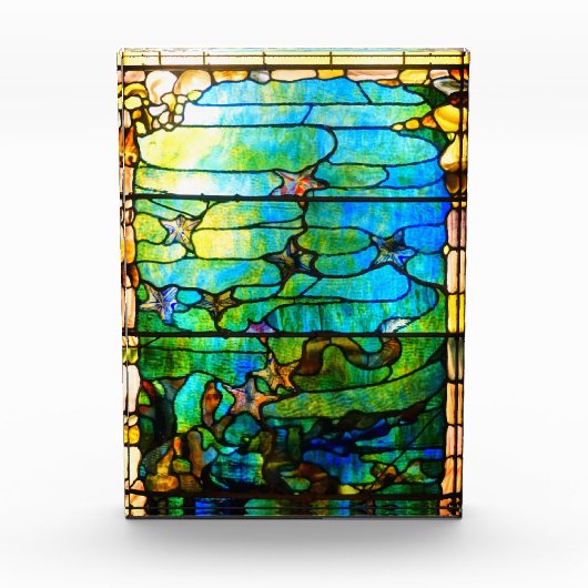 Glas in lood tiffany zee fotoblokken (Voorkant)