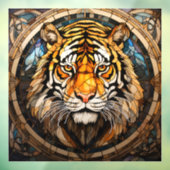 Glas in lood Tiger Window Cling Raamsticker (Vel 3)