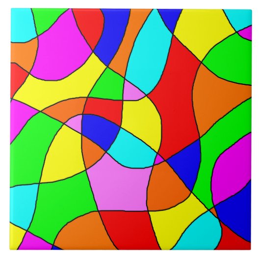 Glas in lood Tile Tegeltje (Voorkant)