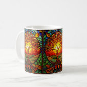 Glas in lood Tree of Life Koffie Mok (Voorkant links)