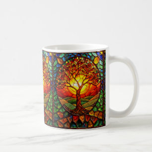 Glas in lood Tree of Life Koffie Mok