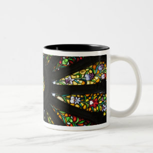 Glas in lood tweekleurige koffiemok